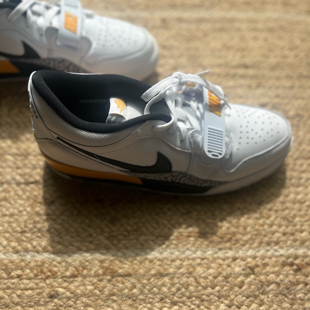 Air Jordan Legacy 312 Low in White, Black, and Yellow Ochre